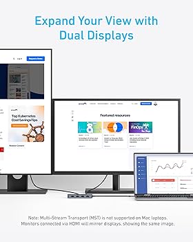 Amazon.com: Anker 7-in-1 USB-C Hub, Dual Monitor USB C